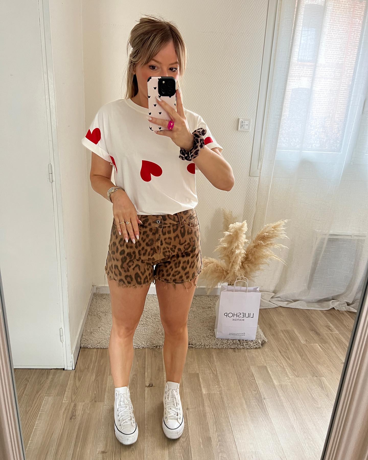 Kort bukser med leopardprint