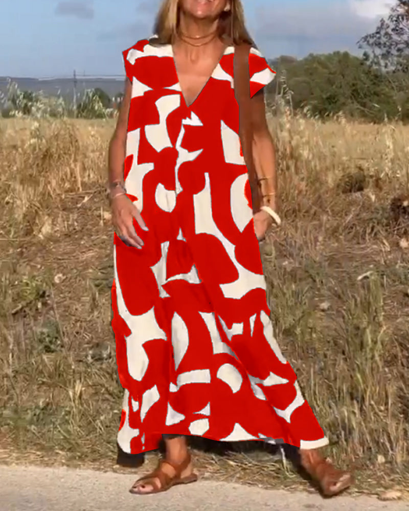 Afslappet Abstrakt Kjole Alvina™