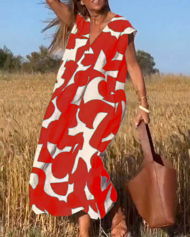 Afslappet Abstrakt Kjole Alvina™
