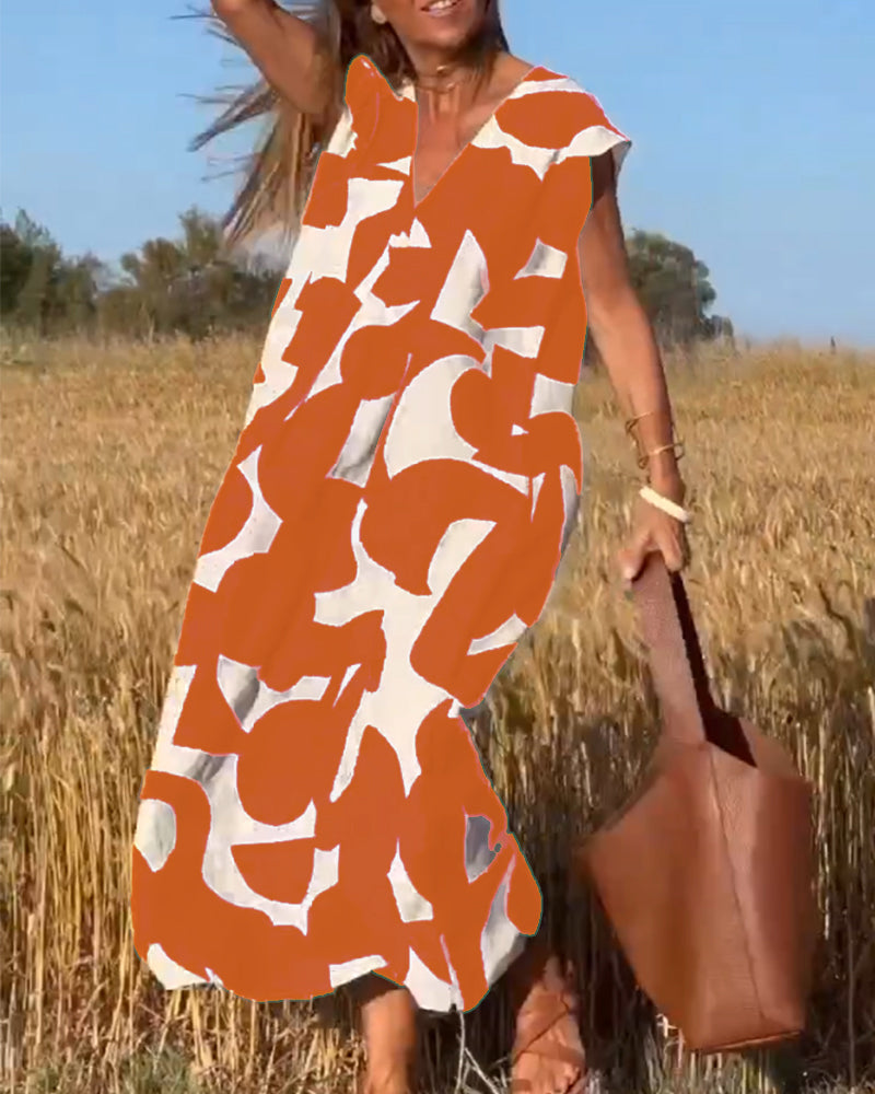 Afslappet Abstrakt Kjole Alvina™