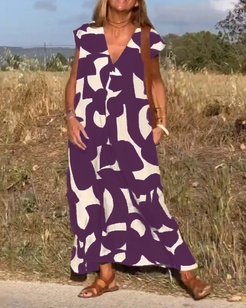 Afslappet Abstrakt Kjole Alvina™