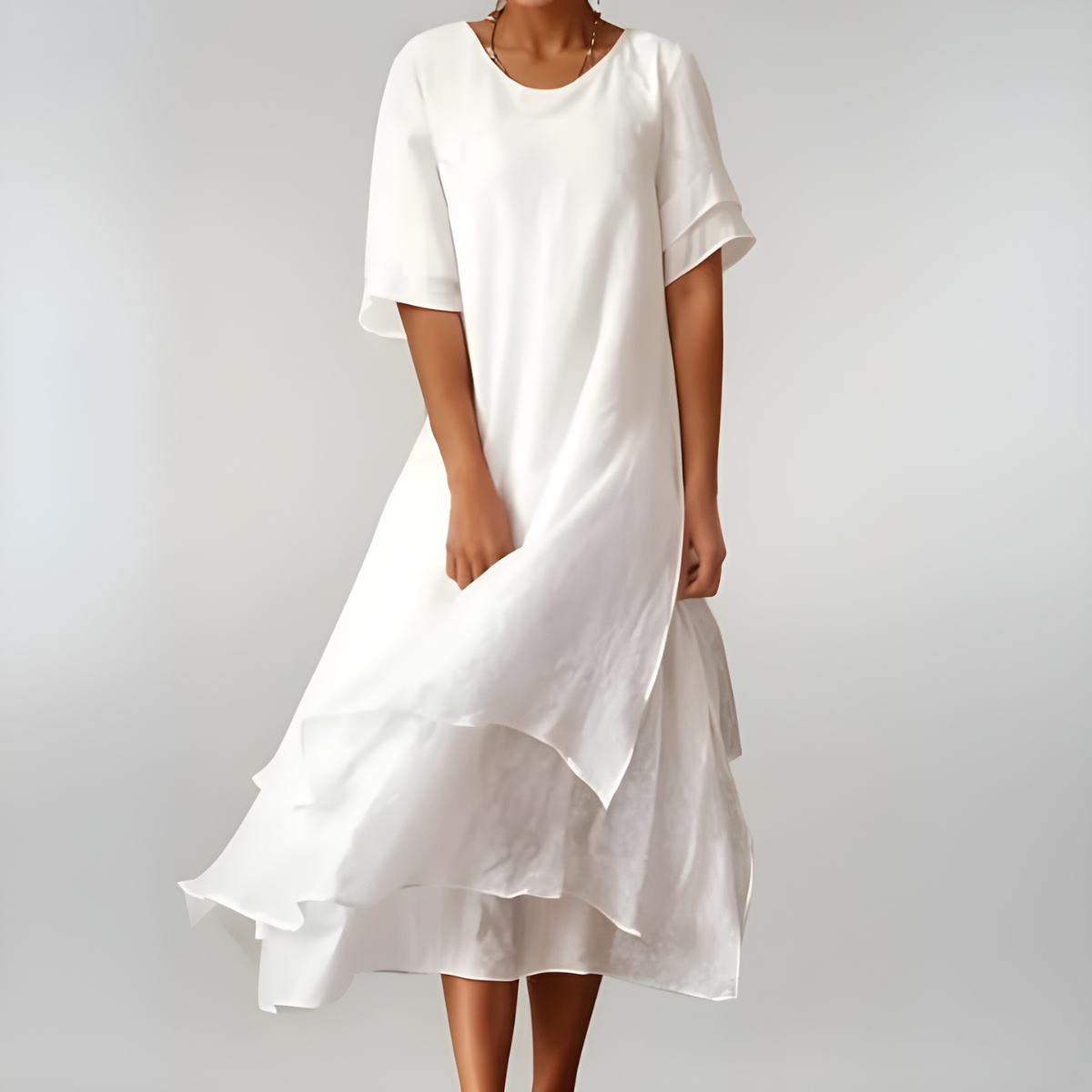 Agnès | Let og elegant lang bomulds kjole