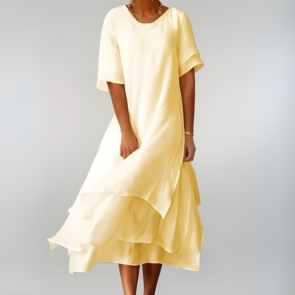 Agnès | Let og elegant lang bomulds kjole