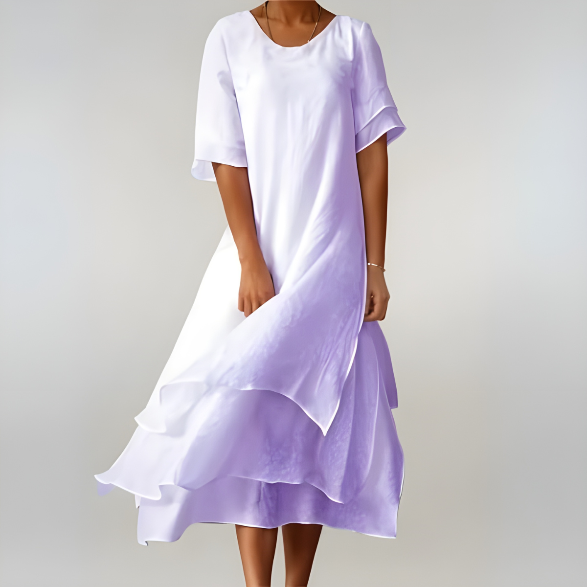 Agnès | Let og elegant lang bomulds kjole